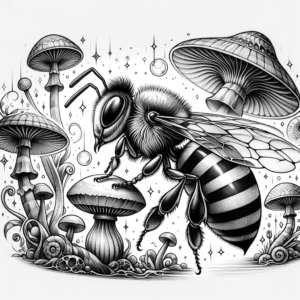 Bee In A Surreal Setting