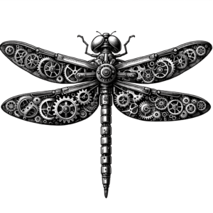 Biomechanical Dragonfly With Gears