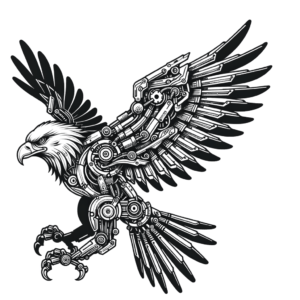 Biomechanical Eagle With Futuristic Design