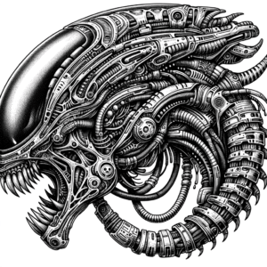 Biomechanics Alien With Futuristic Elements