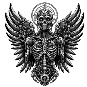 Biomechanics Angel With Cybernetic Parts