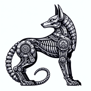 Biomechanics Anubis With Mechanical Spine