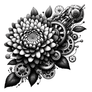 Biomechanics Chrysanthemum With Gear Elements