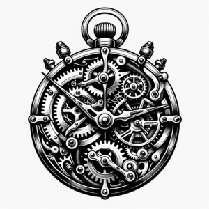 Biomechanics Clock With Mechanical Parts