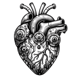 Biomechanics Heart With Robotic Features