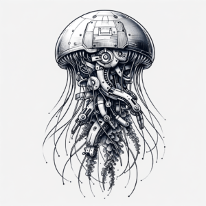 Biomechanics Jellyfish With Robotic Parts