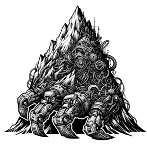 Biomechanics Mountain With Robotic Features