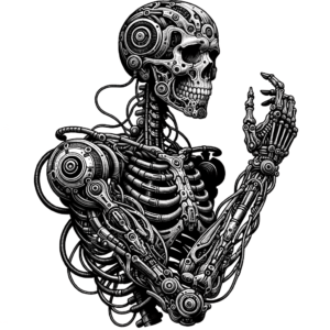 Biomechanics Skeleton With Robotic Parts