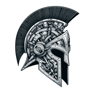 Biomechanics Spartan Helmet With Mechanical Parts