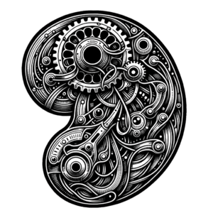 Biomechanics Star With Mechanical Elements And Textures