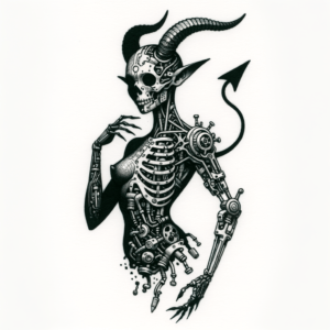 Biomechanics Succubus Integrated With Machinery