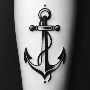 Blackwork Anchor With Solid Fills