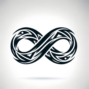 Blackwork Infinity With Tribal Patterns
