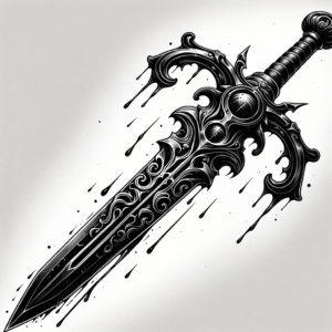 Blackwork Sword With Heavy Shading