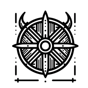 Blackwork Viking Shield