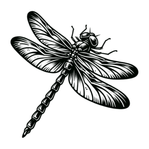 Bold Traditional Dragonfly Outlines