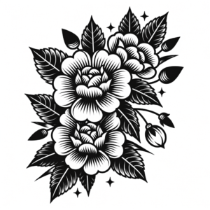 Bold Traditional Flower Outlines