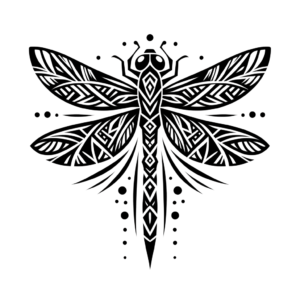Bold Tribal Dragonfly Patterns