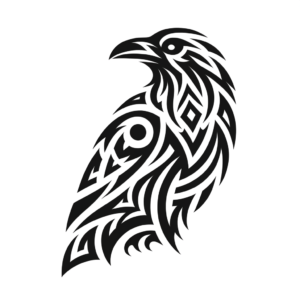 Bold Tribal Raven Patterns