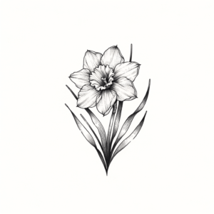 Botanical Daffodil With Nature-Inspired Design