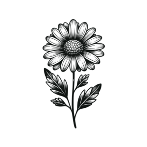 Botanical Daisy With Realistic Textures