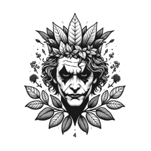 Botanical Joker With Leafy Crown