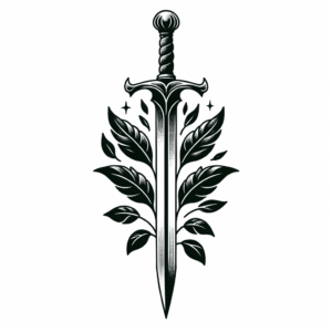 Botanical Sword With Leaf Motifs