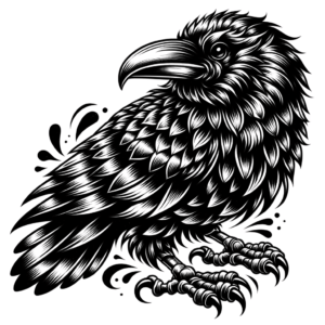 Bright And Exaggerated New School Raven