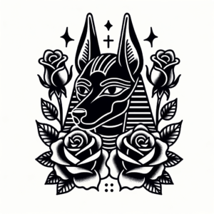 Chicano Anubis With Rose Elements