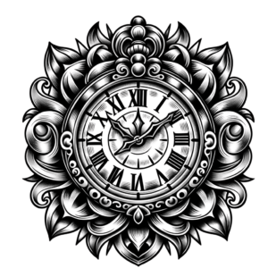Chicano Clock With Intricate Shading