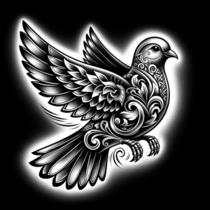 Chicano Dove With Ornate Details