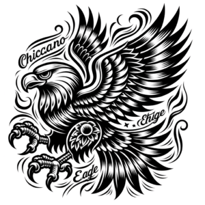 Chicano Eagle With Bold Outlines