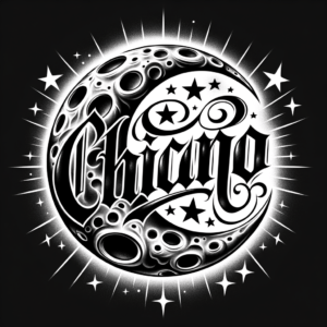 Chicano Moon With Bold Script