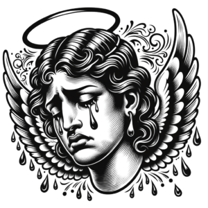 Chicano Style Angel With Teardrops