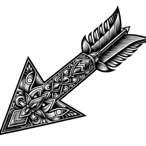 Chicano-Style Arrow With Ornate Designs