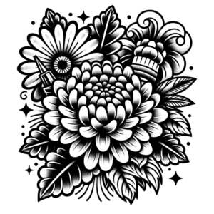 Chicano Style Chrysanthemum With Cultural Flair