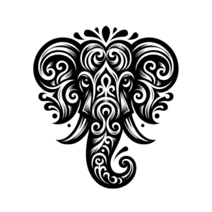 Chicano-Style Elephant With Detailed Art