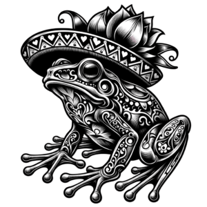 Chicano-Style Frog With Detailed Artwork