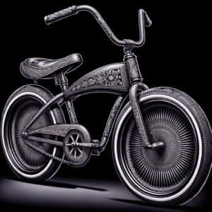 Chicano-Style Lowrider Bike With Geometric Patterns