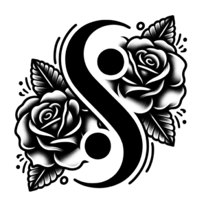 Chicano-Style Semicolon With Roses