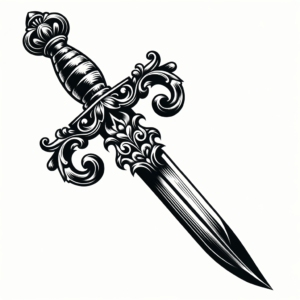 Chicano Sword With Decorative Hilt