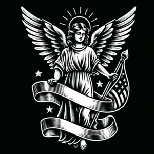 Classic Americana Angel With Banner