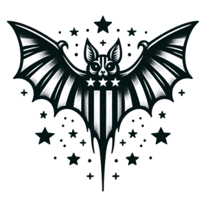 Classic Americana Bat With Stars And Stripes