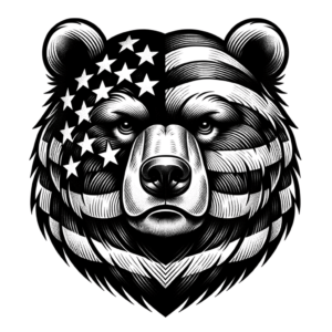 Classic Americana Bear With Stars And Stripes