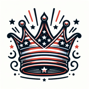 Classic Americana Crown With Bold Lines And Colors