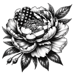 Classic Americana Peony With Vintage Style