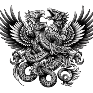 Classic Americana Quetzalcoatl With Eagles