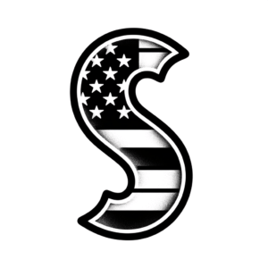 Classic Americana Semicolon With Stripes