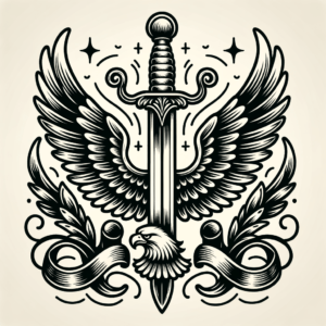 Classic Americana Sword With Eagle