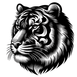 Classic Americana Tiger In Bold Style